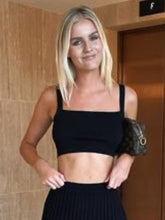 Load image into Gallery viewer, Knitted Camisole + Skirt Elegant Sleeveless Short Top Pleated Skirt Set