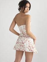 Load image into Gallery viewer, Tube Corset Floral French Dress