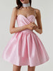 Women's dress pleated suspender dress