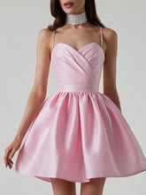 Load image into Gallery viewer, Women's dress pleated suspender dress