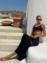 Load image into Gallery viewer, Solid Color Sexy Knitted Hollow Bikini Swimsuit Cover-up Sun Protection Wear Beach Suit