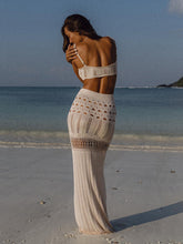 Load image into Gallery viewer, Solid Color Sexy Knitted Hollow Bikini Swimsuit Cover-up Sun Protection Wear Beach Suit