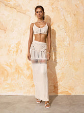 Load image into Gallery viewer, Solid Color Sexy Knitted Hollow Bikini Swimsuit Cover-up Sun Protection Wear Beach Suit