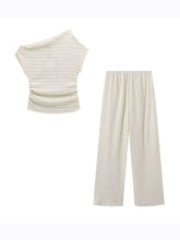 Load image into Gallery viewer, New Women's Asymmetric Top High Waist Pants Suit