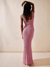 Load image into Gallery viewer, New style ladies solid color waist slit dress