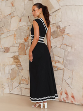 Load image into Gallery viewer, New women's elegant slant collar lace stitching dress