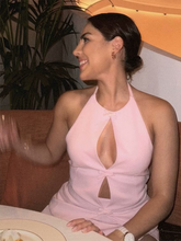 Load image into Gallery viewer, New Fabric Bowknot Halter Neck Vest Top