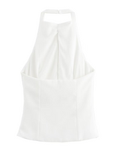 Load image into Gallery viewer, New Fabric Bowknot Halter Neck Vest Top