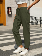 Load image into Gallery viewer, High Waist Button Straight Leg Pants