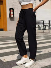 Load image into Gallery viewer, High Waist Button Straight Leg Pants