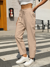 Load image into Gallery viewer, High Waist Button Straight Leg Pants