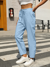 Load image into Gallery viewer, High Waist Button Straight Leg Pants
