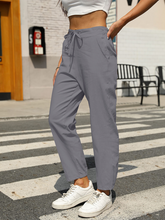 Load image into Gallery viewer, High Waist Button Straight Leg Pants