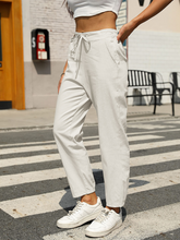 Load image into Gallery viewer, High Waist Button Straight Leg Pants