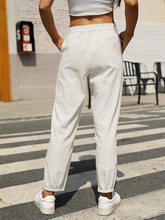 Load image into Gallery viewer, High Waist Button Straight Leg Pants