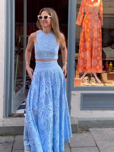 Load image into Gallery viewer, Long Dress Pocket Vacation Two-piece Set
