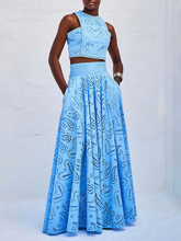 Load image into Gallery viewer, Long Dress Pocket Vacation Two-piece Set