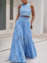 Load image into Gallery viewer, Long Dress Pocket Vacation Two-piece Set