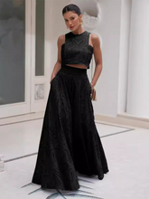 Load image into Gallery viewer, Long Dress Pocket Vacation Two-piece Set