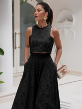 Load image into Gallery viewer, Long Dress Pocket Vacation Two-piece Set