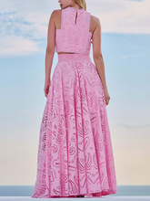 Load image into Gallery viewer, Long Dress Pocket Vacation Two-piece Set