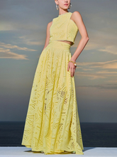 Load image into Gallery viewer, Long Dress Pocket Vacation Two-piece Set
