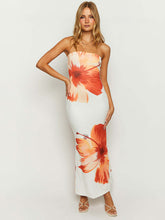 Load image into Gallery viewer, Floral print tube top dress