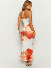 Load image into Gallery viewer, Floral print tube top dress