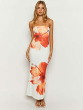 Load image into Gallery viewer, Floral print tube top dress