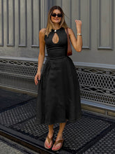Load image into Gallery viewer, New Fashion Midi Dress Sexy Hollow A-line Dress