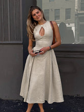 Load image into Gallery viewer, New Fashion Midi Dress Sexy Hollow A-line Dress