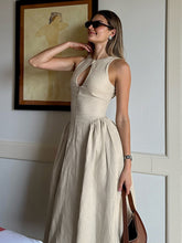 Load image into Gallery viewer, New Fashion Midi Dress Sexy Hollow A-line Dress
