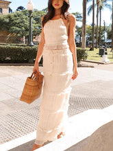 Load image into Gallery viewer, New Sleeveless Chiffon Elastic Waist Two-Piece Suit
