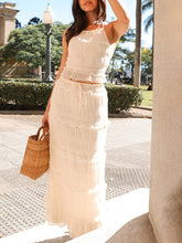 Load image into Gallery viewer, New Sleeveless Chiffon Elastic Waist Two-Piece Suit