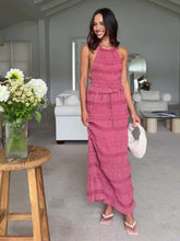 Load image into Gallery viewer, New Sleeveless Chiffon Elastic Waist Two-Piece Suit