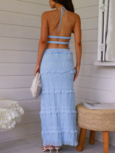 Load image into Gallery viewer, New Sleeveless Chiffon Elastic Waist Two-Piece Suit