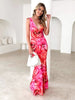 New V-neck design printed dress