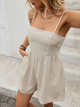 Load image into Gallery viewer, Casual Linen Solid Color Suspender Tube Jumpsuit